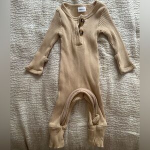 Cozy Tan Ribbed One Piece